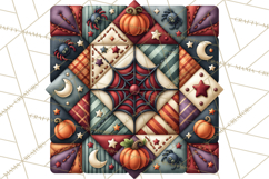 Halloween Quilt Square Patterns PNG Clipart Product Image 3
