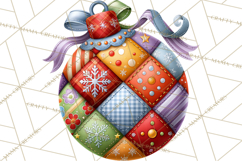 Christmas Quilt Square Patterns PNG Product Image 3