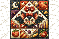 Halloween Quilt Square Patterns PNG Clipart Product Image 5