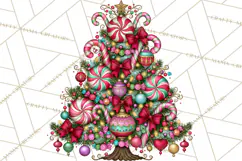 Bright Candy Christmas Village PNG, Whimsical Christmas Product Image 2