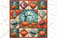 Halloween Quilt Square Patterns PNG Clipart Product Image 4