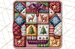 Christmas Quilt Square Patterns PNG Product Image 5