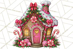 Bright Candy Christmas Village PNG, Whimsical Christmas Product Image 4