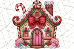 Bright Candy Christmas Village PNG, Whimsical Christmas Product Image 3