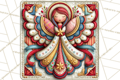 Christmas Quilt Square Patterns PNG Product Image 3
