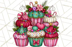 Bright Candy Christmas Village PNG, Whimsical Christmas Product Image 4