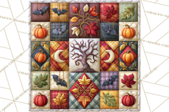 Halloween Quilt Square Patterns PNG Clipart Product Image 5