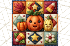 Halloween Quilt Square Patterns PNG Clipart Product Image 3