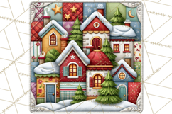 Christmas Quilt Square Patterns PNG Product Image 3