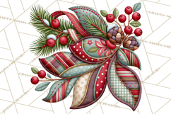 Christmas Quilt Square Patterns PNG Product Image 4