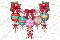 Bright Candy Christmas Village PNG, Whimsical Christmas Product Image 3