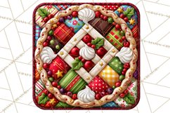 Christmas Quilt Square Patterns PNG Product Image 5