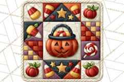 Halloween Quilt Square Patterns PNG Clipart Product Image 2