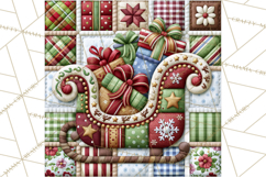 Christmas Quilt Square Patterns PNG Product Image 2