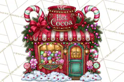 Bright Candy Christmas Village PNG, Whimsical Christmas Product Image 5