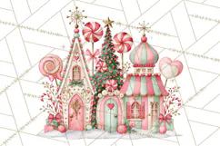 Candy Christmas Village PNG, Enchanted Christmas Decorations Product Image 5