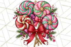 Bright Candy Christmas Village PNG, Whimsical Christmas Product Image 2