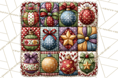 Christmas Quilt Square Patterns PNG Product Image 4