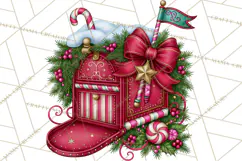 Bright Candy Christmas Village PNG, Whimsical Christmas Product Image 3