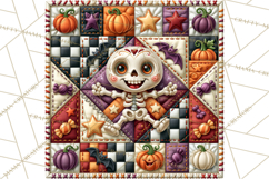 Halloween Quilt Square Patterns PNG Clipart Product Image 4