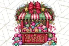Bright Candy Christmas Village PNG, Whimsical Christmas Product Image 4