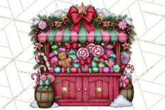 Bright Candy Christmas Village PNG, Whimsical Christmas Product Image 5