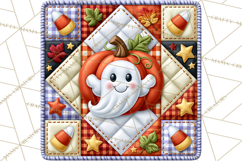 Halloween Quilt Square Patterns PNG Clipart Product Image 2