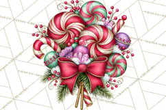 Bright Candy Christmas Village PNG, Whimsical Christmas Product Image 2