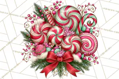 Bright Candy Christmas Village PNG, Whimsical Christmas Product Image 3