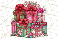 Bright Candy Christmas Village PNG, Whimsical Christmas Product Image 4