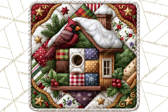 Christmas Quilt Square Patterns PNG Product Image 5