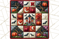 Halloween Quilt Square Patterns PNG Clipart Product Image 5