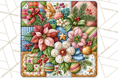 Christmas Quilt Square Patterns PNG Product Image 3