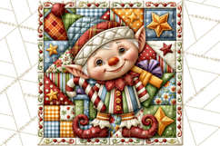 Christmas Quilt Square Patterns PNG Product Image 5