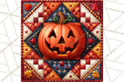 Halloween Quilt Square Patterns PNG Clipart Product Image 5