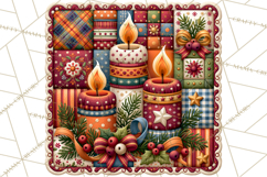 Christmas Quilt Square Patterns PNG Product Image 4