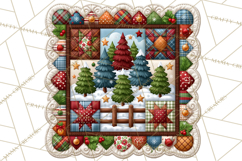 Christmas Quilt Square Patterns PNG Product Image 5