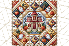 Halloween Quilt Square Patterns PNG Clipart Product Image 2