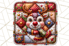 Christmas Quilt Square Patterns PNG Product Image 4