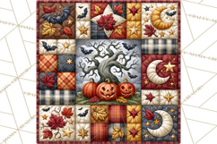 Halloween Quilt Square Patterns PNG Clipart Product Image 3