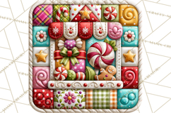 Christmas Quilt Square Patterns PNG Product Image 5