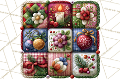 Christmas Quilt Square Patterns PNG Product Image 2
