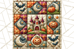 Halloween Quilt Square Patterns PNG Clipart Product Image 3