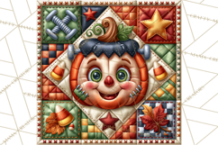 Halloween Quilt Square Patterns PNG Clipart Product Image 3