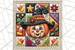Halloween Quilt Square Patterns PNG Clipart Product Image 2