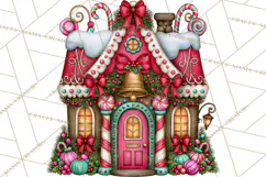 Bright Candy Christmas Village PNG, Whimsical Christmas Product Image 3