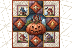 Halloween Quilt Square Patterns PNG Clipart Product Image 4