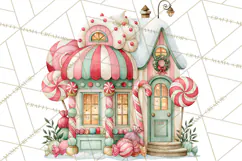 Candy Christmas Village PNG, Enchanted Christmas Decorations Product Image 4