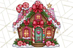 Bright Candy Christmas Village PNG, Whimsical Christmas Product Image 4