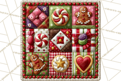 Christmas Quilt Square Patterns PNG Product Image 2